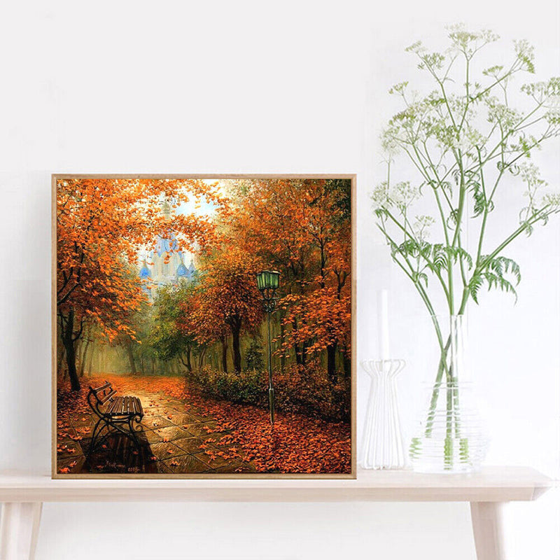 Autumn Maples 5D Full Round Drill Diamond Painting DIY Scenery Art Picture