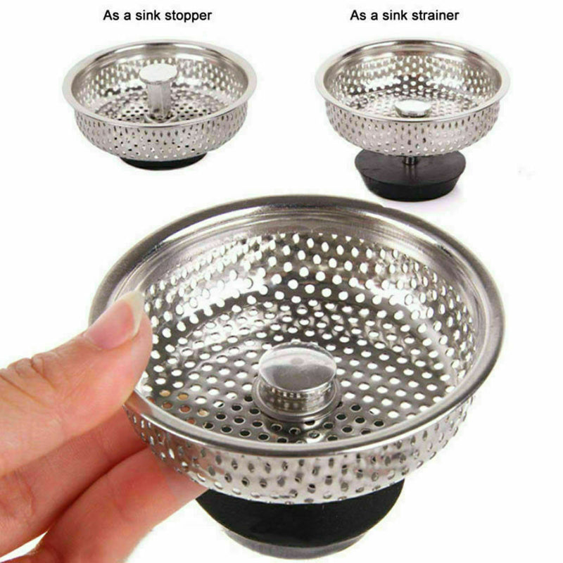 Kitchen Waste Steel Sink Strainer Plug Drain Stopper Basket N8B0 Q0Y3 Z2P1