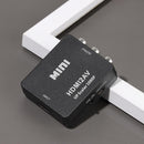 to Use Full HD Video 1080P Mini Connector Converter HDMI to 3 RCA CVBS Adapter