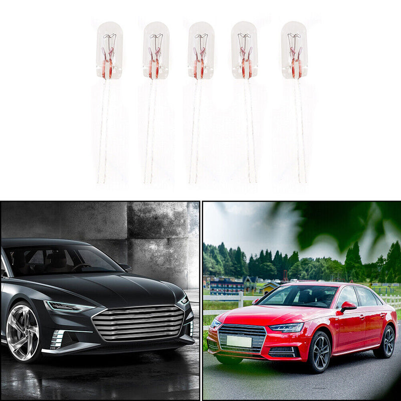 5pcs T5 14V Car Instrument Panel Audio Gear Indicator Light Bulbs Amber Newly