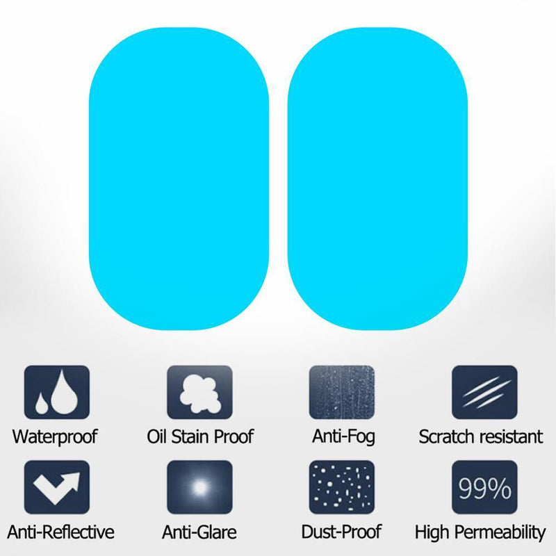 100x150mm Car Rearview Mirror Rainproof Films+Reflective Styling Decals Sti