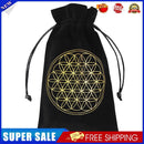 Constellation Star Moon Tarot Game Card Storage Bag (Black Flower of Life)