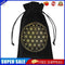 Constellation Star Moon Tarot Game Card Storage Bag (Black Flower of Life)