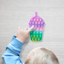 Milk Tea Cup Push Bubble Fidget Sensory Anti Stress Toys Rainbow Macaron