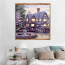 Newzeroin DIY 5D Diamond Painter Set, Complete Drill Lighting, Warm House, Kre