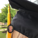 Graduation Cap Tassel DIY Memorial Photo Uniforms Student Pendant (Black) Newly