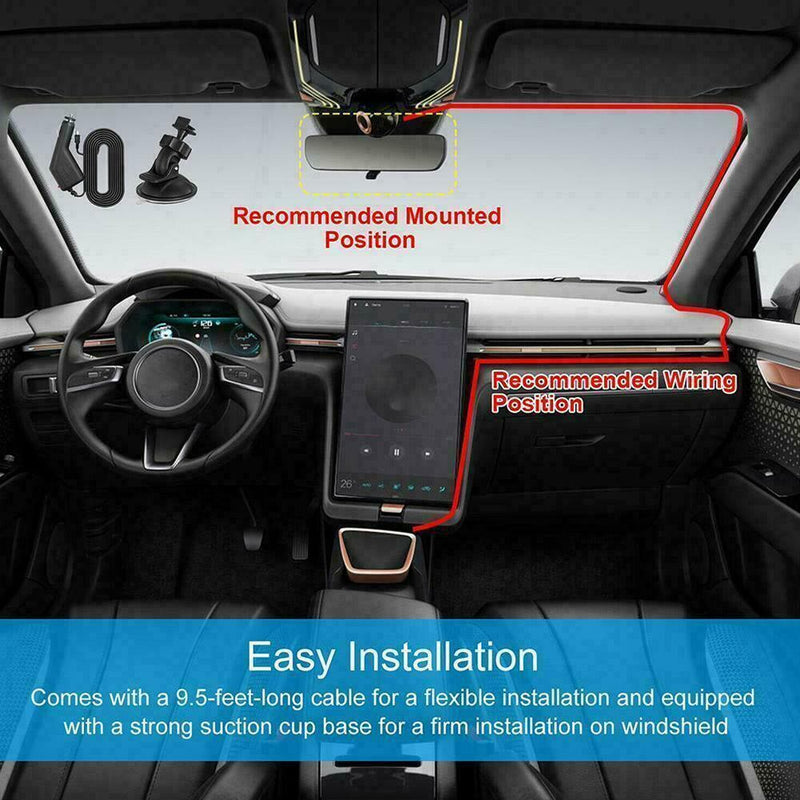 Vision 50/60H HD Vehicle Camera Video Recorder Car DVR Driving Record Dash Cam
