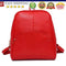 Korean Casual Backpack Women PU Leather Bag Shoulder Bag Girls Handbag(Red)