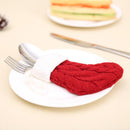 6pcs/Set Christmas Tableware Cover Spoon Fork Knitwear Sock Storage Decor Newly