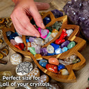Crystal Display Holder Lotus Shaped Healing Stones Tray Desktop Organizers Newly