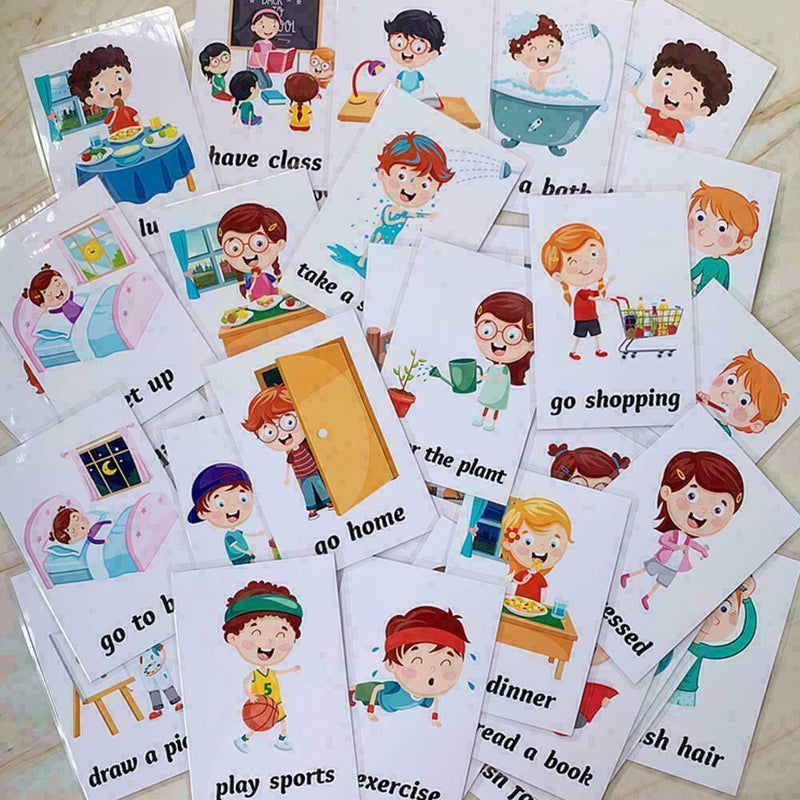 Kids Early Learning Flashcard Preschool Educational T1T8 Toys For Children T3W6