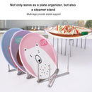 Steel Lid Rest Stand Retractable Pot Pan Cover Holder  Drain Shelf_