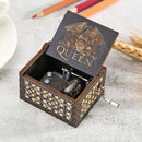 Retro Wooden Hand Cranked Music Box Kids Child Birthday Gift Home Ornaments