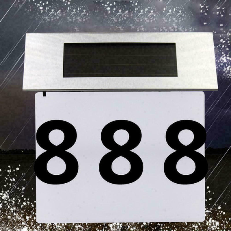 Solar House Number Plaque Light with 200LM Motion Sensor LED 8U7Y Addres I7A4