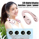 3000mAh LED Digital Air Cooling Hanging Neck Bladeless Sports Fans (Pink)