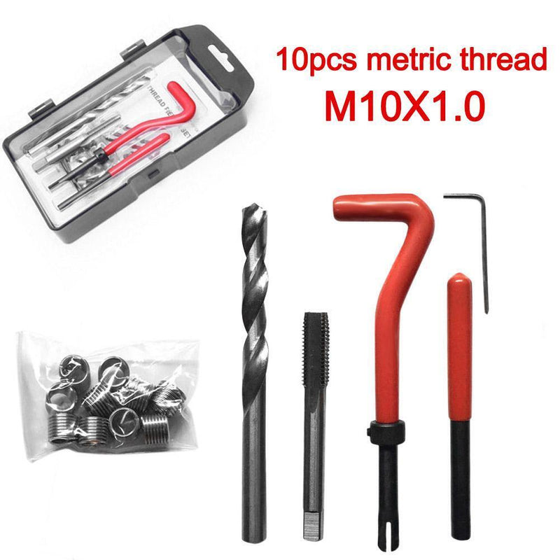 15pcs Helicoil Thread Repair Kit M10 x 1.0 with 10 Wire Thread Inserts