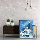 Oil Paint by Numbers Hat Snowman Canvas Artwork Living Room Picture Decoration