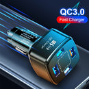 #A 4USB Car Chargers Power Outlet for Mobile Phone Auto Fast Charging Accessorie