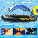 Inflatable Boat Sun Shelter Waterproof & UV Protection Light Folding Cover