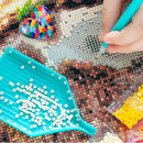 Rhinestone Painting Love Heart Shape Plastic Glitter Magnetic Painting Locato