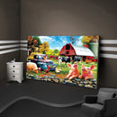DIY Poultry Grassland Rhinestone Picture Full Round Diamond Mosaic Painting K
