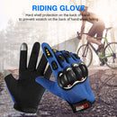 Anti-Skid MTB Bicycle Motorcycle Bike Protective Gloves (Blue Full Finger)