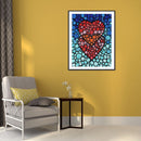 5D DIY Crystal Diamond Painting Love Heart Full Round Drill Mosaic Art Pict