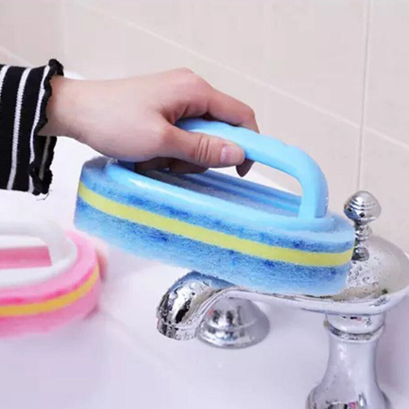 Washing Ceramic Tile Bathtub Cleaner Cleaning Brush Handheld Sponge Plastic