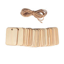 Unfinished Rectangle Hanging  Gift Rope Wooden Tags Scrapbooing Wedding