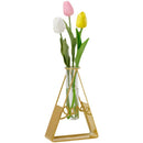 Triangle Rectangle Pentagram Heart Iron Art Hydroponic Vase Glass Test Tube