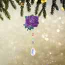 Diamond Drill Rainbow Collection Hang Crystal Prisms Wind Chime (Rose) Newly
