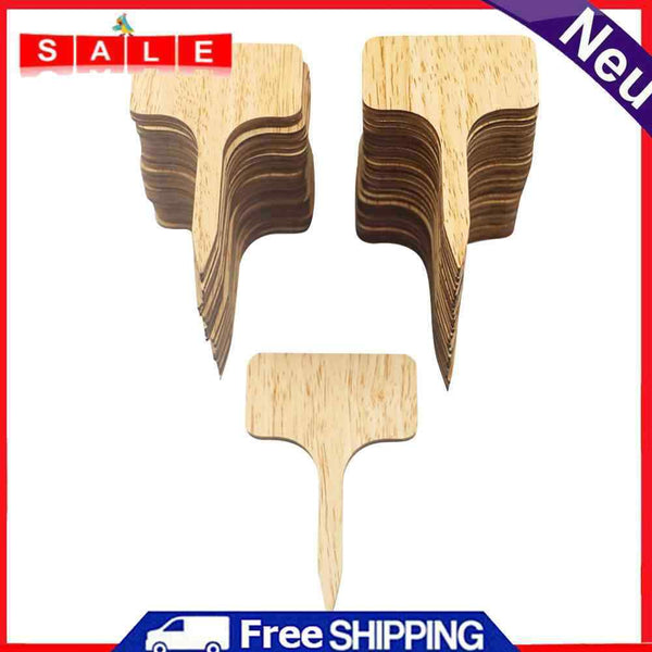 50x T-Shape Plant Labels Seedlings Sign Tags Marker for Vegetables Flowers Tray