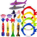 20pcs Swimming Pool Throwing Sinking Toys Underwater Training Kids Diving Toys
