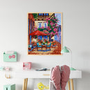 Street Corner Oil Paint By Numbers Kit DIY Acrylic Painting on Canvas Framele