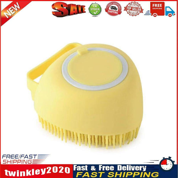 Soft Pet Dog Bath Shower Shampoo Brush SPA Massage Clean Scrubber (Yellow) Newly