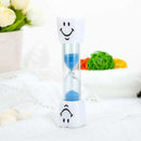 Creative Smiling Face Hourglass Sand Clock for Kids Brushing Teeth (Blue)