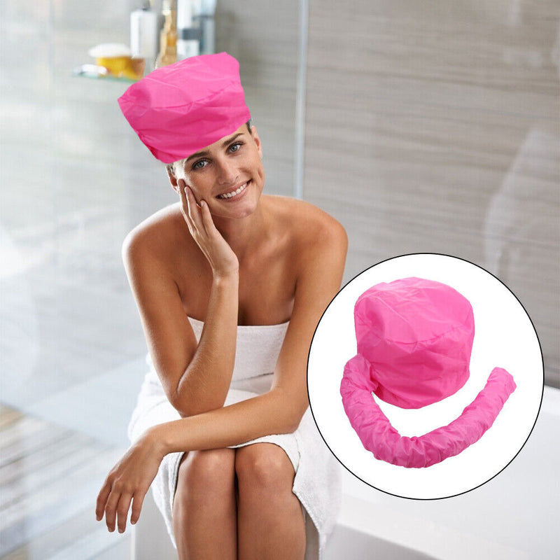 Hair Drying Cap Bonnet Hood Blow Dryer Attachment Hair Care Tools (Pink) Newly
