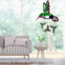 Metal Hummingbird Hanging Pendant Yard Garden Window Balcony Ornament Decoration