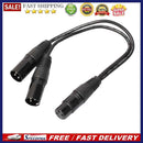 3P XLR Female Jack to Dual 2 Male Plug Y Splitter Cable Adaptor Cord 1Ft