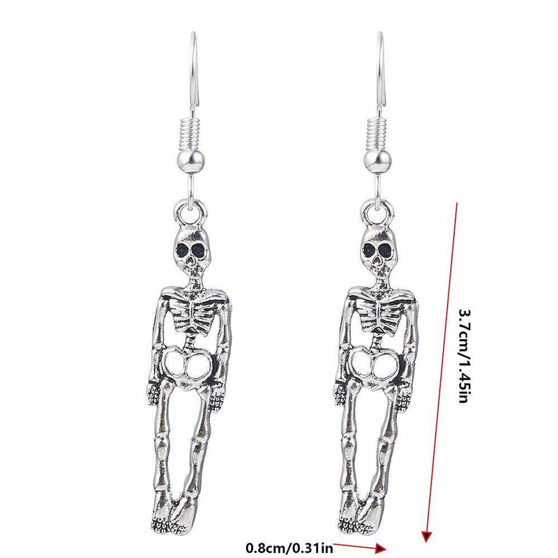 Human Skeleton Pendant Skeleton Earrings Fashion Jewelry Halloween  Earrings