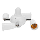 Adjustable E27 Splitter 5 Heads Lamp Base LED Bulb Adapter Holder Socket Newly