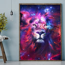 Handmade DIY Full Round Drill Diamond Painting 5D Starry Lion Poster Kit
