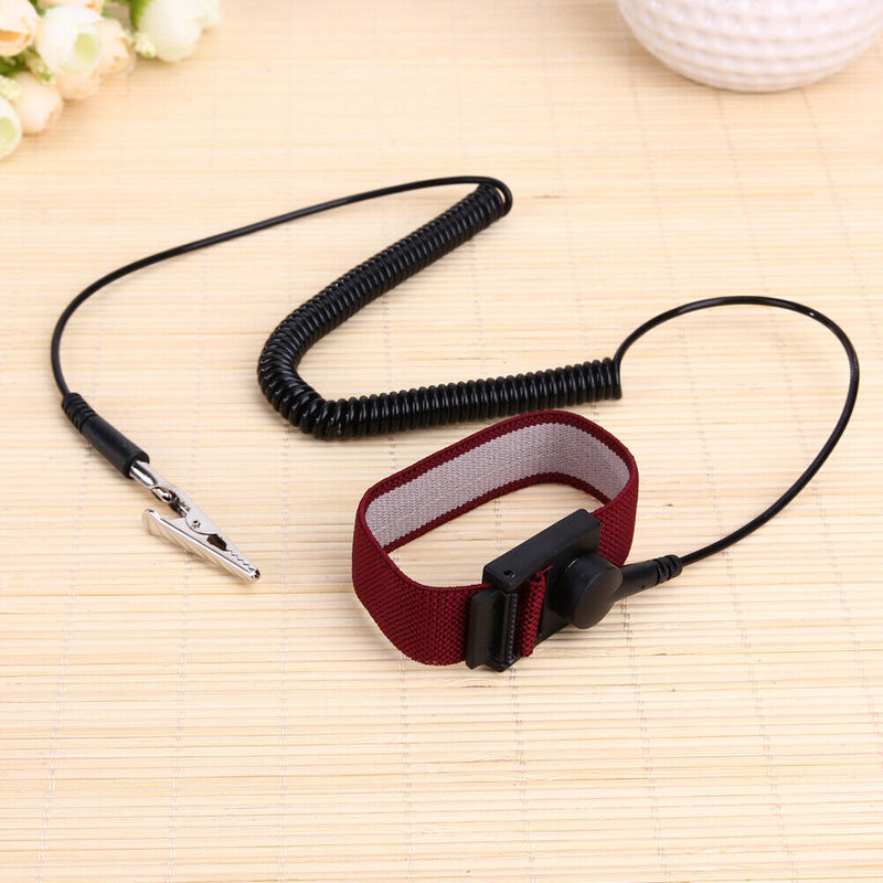 2 Meters Cable Anti Static ESD Wrist Strap Ground Static Discharge Band Newly