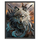 Full Embroidery Stamped Wolf Pattern 11CT Eco-Cotton Cross Stitch Crafts Ki