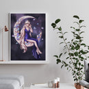 Diamond Painting Moon Goddess Full Round Drill Picture of Rhinestone DIY Dr