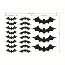 20 Halloween Stickers Bat Black Vinyl Window Decorations Spooky Party Kids Wall`