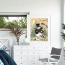 DIY Acrylic Drawing Oil Paint by Numbers Christmas Snowman Picture Home Dec