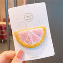 Wool Knitting Hair Clips Cute Fruit Barrettes Bangs Clips Sweet Hairpins