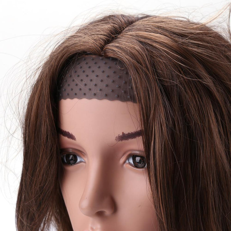 Silicone Transparent Wig Hair Band Grip Anti-Slip Elastic Headband (Black)