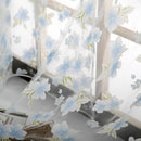 Curtain Living Room Bedroom Home Door Window Curtain (Light Blue)